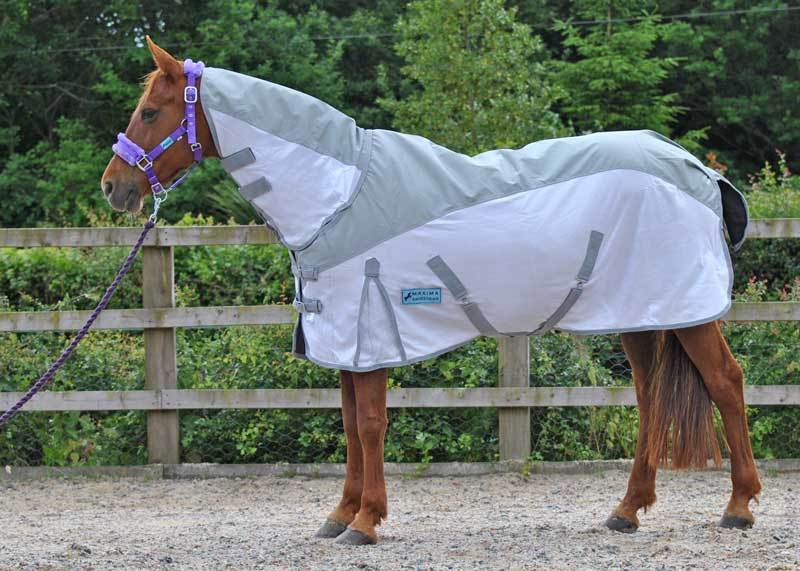 MESH FLY RUG Bridleway Full Neck Combo Horse Bug Rug With Belly & Tail Flap 6ft3 